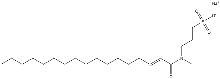 3-[N-(2-Heptadecenoyl)-N-methylamino]-1-propanesulfonic acid sodium salt Struktur