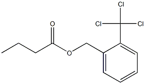 Butanoic acid 2-(trichloromethyl)benzyl ester Struktur