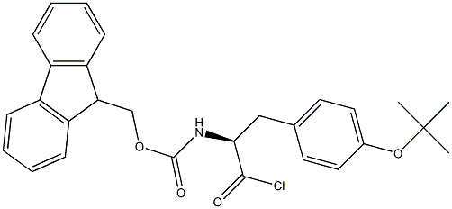 N-[(9H-Fluoren-9-ylmethoxy)carbonyl]-O-tert-butyl-L-tyrosine chloride Struktur