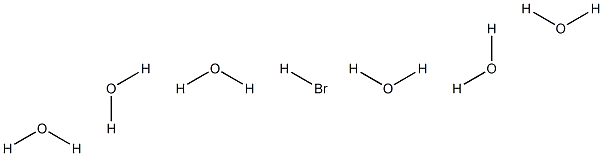 Hydrogen bromide hexahydrate Struktur