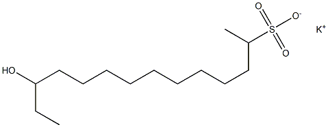 12-Hydroxytetradecane-2-sulfonic acid potassium salt Struktur