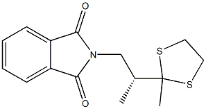 (+)-N-[(R)-2-(2-Methyl-1,3-dithiolane-2-yl)propyl]phthalimide Struktur