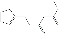 3-Oxo-5-(1-cyclopentenyl)pentanoic acid methyl ester Struktur