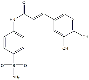 3,4-Dihydroxy-N-(4-sulfamoylphenyl)-trans-cinnamamide Struktur