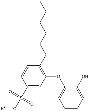 2'-Hydroxy-6-hexyl[oxybisbenzene]-3-sulfonic acid potassium salt Struktur