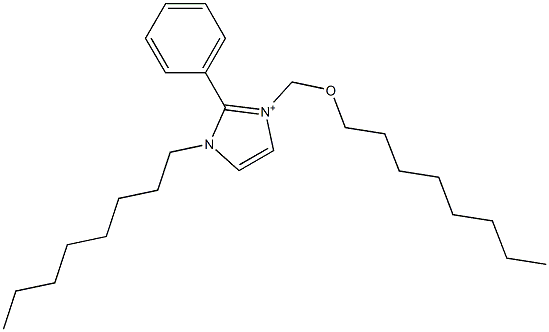 1-Octyl-2-phenyl-3-[(octyloxy)methyl]-1H-imidazol-3-ium Struktur