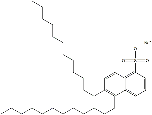 5,6-Didodecyl-1-naphthalenesulfonic acid sodium salt Struktur