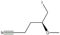 [S,(-)]-5-Iodo-4-methoxyvaleronitrile Struktur