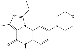 1-Ethyl-3-methyl-8-morpholinoimidazo[1,5-a]quinoxalin-4(5H)-one Struktur