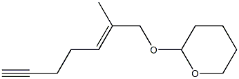 (E)-6-Methyl-7-[(tetrahydro-2H-pyran)-2-yloxy]-5-hepten-1-yne Struktur