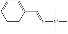 (E)-2-Benzylidene-1,1,1-trimethylhydrazinium Struktur