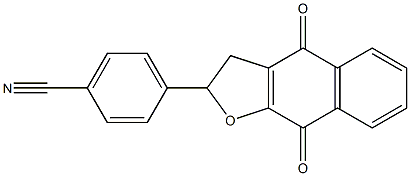 2-(4-Cyanophenyl)-2,3-dihydronaphtho[2,3-b]furan-4,9-dione Struktur