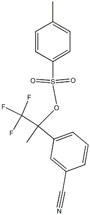 4-Methylbenzenesulfonic acid 1-(trifluoromethyl)-1-(3-cyanophenyl)ethyl ester Struktur