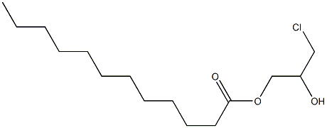 Dodecanoic acid 3-chloro-2-hydroxypropyl ester Struktur