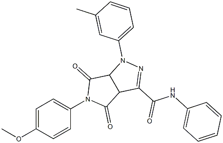 1,3a,4,5,6,6a-Hexahydro-4,6-dioxo-N-phenyl-5-(4-methoxyphenyl)-1-(3-methylphenyl)pyrrolo[3,4-c]pyrazole-3-carboxamide Struktur