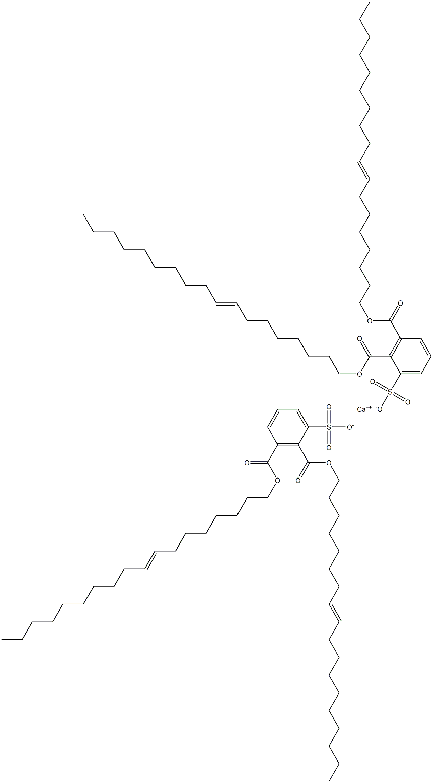 Bis[2,3-di(8-octadecenyloxycarbonyl)benzenesulfonic acid]calcium salt Struktur