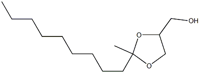 2-Nonyl-2-methyl-4-(hydroxymethyl)-1,3-dioxolane Struktur