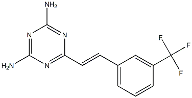 6-[3-(Trifluoromethyl)styryl]-1,3,5-triazine-2,4-diamine Struktur