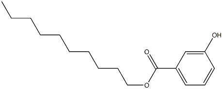 3-Hydroxybenzoic acid decyl ester Struktur