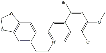 [5,6-Dihydro-10-methoxy-12-bromobenzo[g]-1,3-benzodioxolo[5,6-a]quinolizinium]-9-olate Struktur