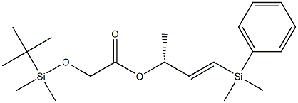 [[Dimethyl(tert-butyl)silyl]oxy]acetic acid (E,R)-1-[dimethyl(phenyl)silyl]-1-buten-3-yl ester Struktur