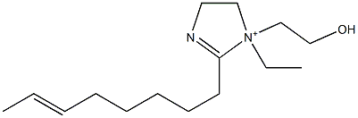 1-Ethyl-1-(2-hydroxyethyl)-2-(6-octenyl)-2-imidazoline-1-ium Struktur