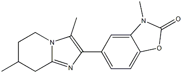 5-[(3,7-Dimethyl-5,6,7,8-tetrahydroimidazo[1,2-a]pyridin)-2-yl]-3-methylbenzoxazol-2(3H)-one Struktur