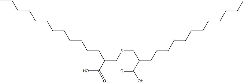 2,2'-[Thiobis(methylene)]bis(myristic acid) Struktur