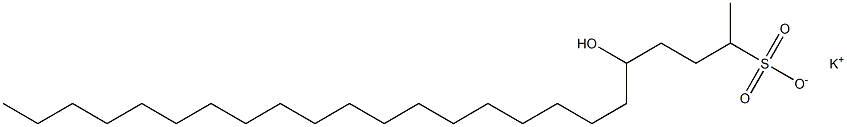 5-Hydroxytetracosane-2-sulfonic acid potassium salt Struktur