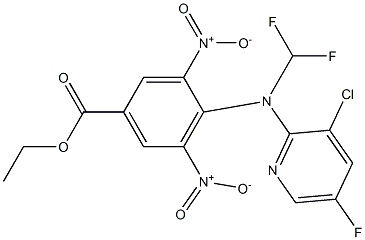 4-(3-Chloro-5-trifluoromethyl-2-pyridinylamino)-3,5-dinitrobenzoic acid ethyl ester Struktur