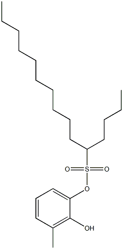 5-Pentadecanesulfonic acid 2-hydroxy-3-methylphenyl ester Struktur