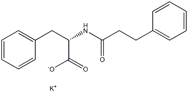 N-(3-Phenylpropionyl)-L-phenylalanine potassium salt Struktur