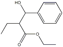 2-Ethyl-3-hydroxy-3-phenylpropionic acid ethyl ester Struktur