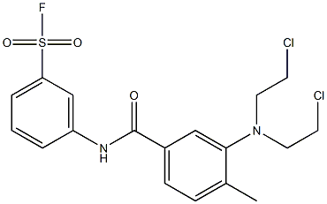 m-[3-[Bis(2-chloroethyl)amino]-4-methylphenylcarbonylamino]benzenesulfonyl fluoride Struktur