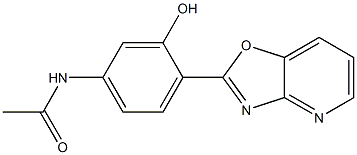 N-[3-Hydroxy-4-[oxazolo[4,5-b]pyridin-2-yl]phenyl]acetamide Struktur