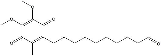 2,3-Dimethoxy-5-(9-formylnonyl)-6-methyl-1,4-benzoquinone Struktur