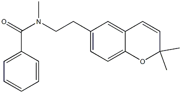 N-[2-(2,2-Dimethyl-2H-1-benzopyran-6-yl)ethyl]-N-methylbenzamide Struktur