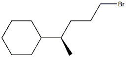 [R,(+)]-1-Bromo-4-cyclohexylpentane Struktur