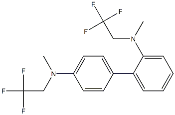 2,4'-Bis[N-methyl-N-(2,2,2-trifluoroethyl)amino]biphenyl Struktur