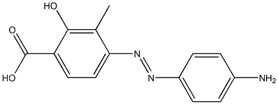 4'-Aminophenylazo-2-hydroxy-3-methylbenzoic acid Struktur