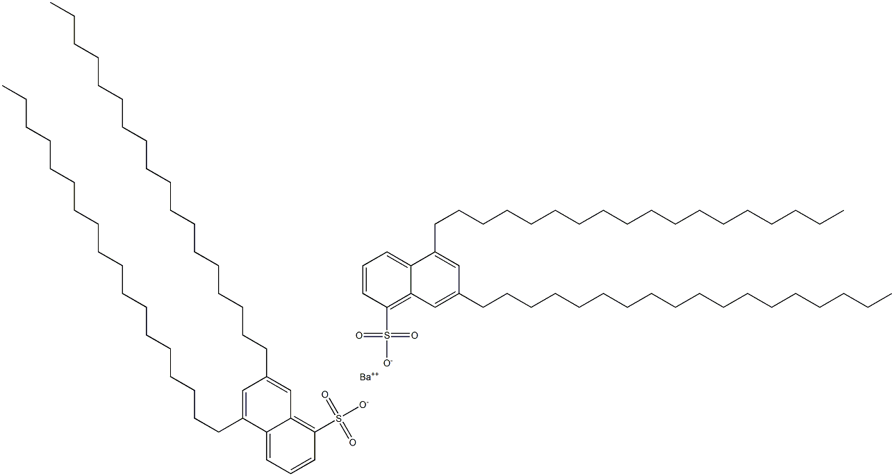 Bis(5,7-dioctadecyl-1-naphthalenesulfonic acid)barium salt Struktur