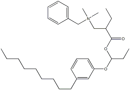 N,N-Dimethyl-N-benzyl-N-[2-[[1-(3-nonylphenyloxy)propyl]oxycarbonyl]butyl]aminium Struktur