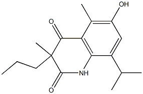 6-Hydroxy-8-isopropyl-3,5-dimethyl-3-propylquinoline-2,4(1H,3H)-dione Struktur