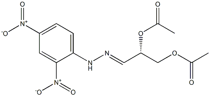 (S)-2,3-Bis(acetyloxy)propionaldehyde 2,4-dinitrophenyl hydrazone Struktur