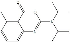 2-Diisopropylamino-5-methyl-4H-3,1-benzoxazin-4-one Struktur