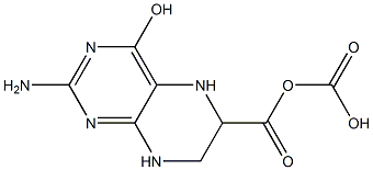 2-Amino-5,6,7,8-tetrahydro-4-hydroxypteridine-6,6-dicarboxylic acid Struktur