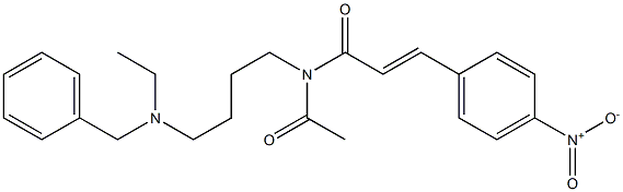 N-[4-(Ethylbenzylamino)butyl]-N-acetyl-3-(4-nitrophenyl)acrylamide Struktur