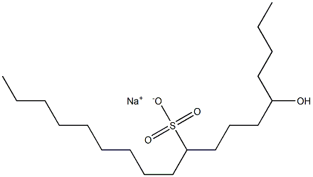 5-Hydroxyoctadecane-9-sulfonic acid sodium salt Struktur