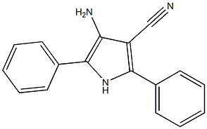 2,5-Diphenyl-3-amino-1H-pyrrole-4-carbonitrile Struktur