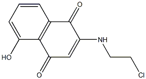 5-Hydroxy-2-(2-chloroethylamino)-1,4-naphthoquinone Struktur